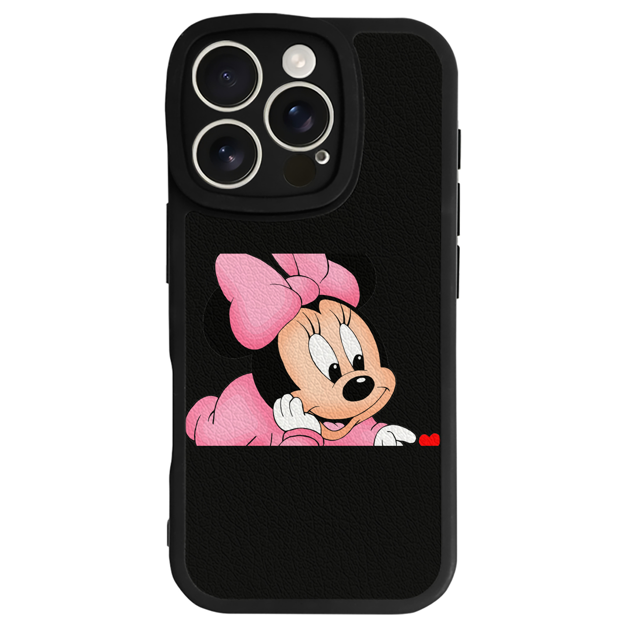 （画像用） ミッキーマウス Mickey Mouse 【iPhone 16シリーズ対応】シリコンスマホケース（レザー調） 材質：シリコン